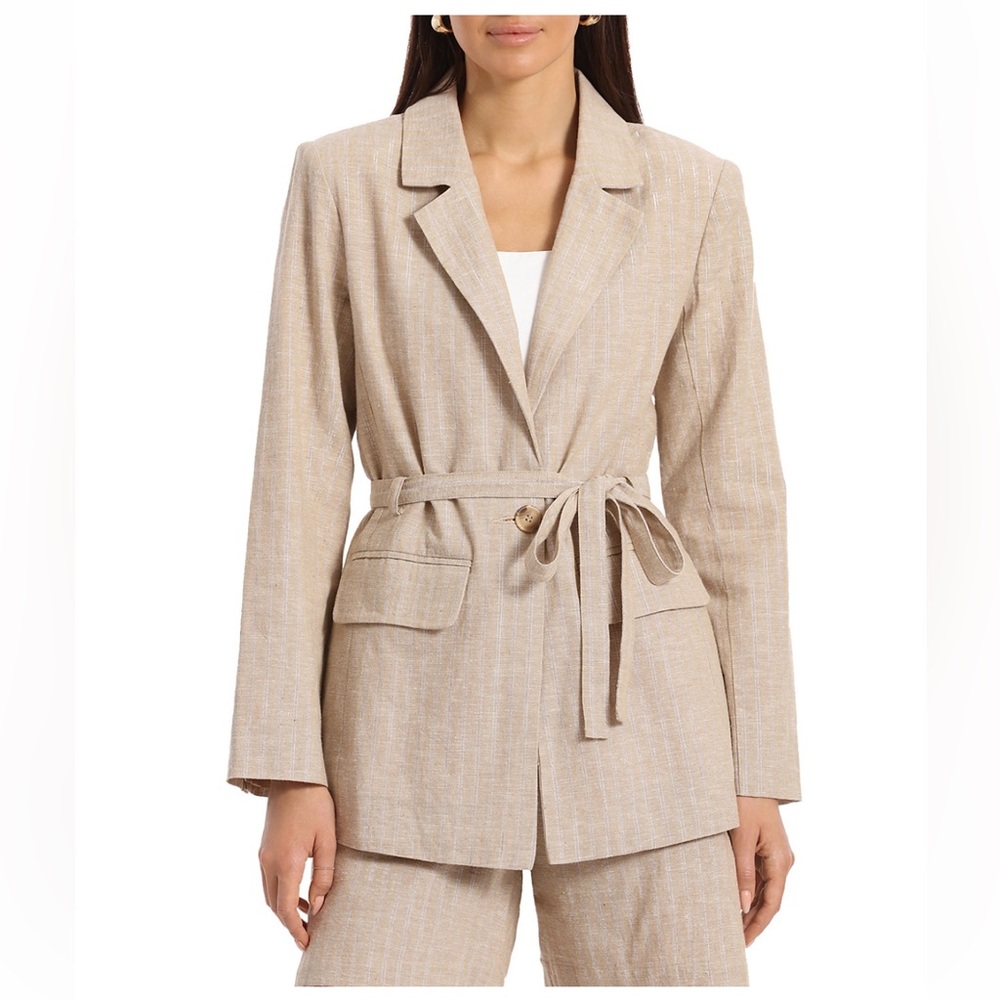 Tan Belted Blazer